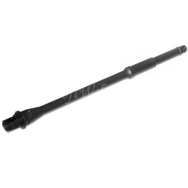 5KU 368mm 14.5" Aluminium Mid Length Outer Barrel -14mm CCW Counter-Clockwise Thread For M4 M16 Series AEG Rifles Airsoft Black