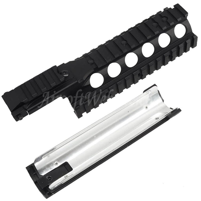Airsoft Website 210mm Aluminum KAC Style RAS II Handguard Rail System For M4 M16 Series AEG Rifles Black