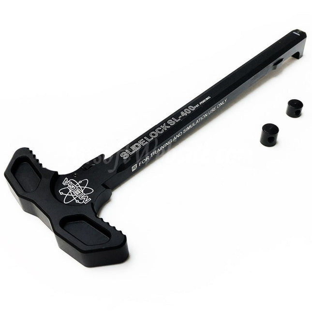 PTS Mega Arms AR-15 Slide Lock Charging Handle For Systema PTW / G&P KSC KWA VFC GBB Rifles Airsoft Black