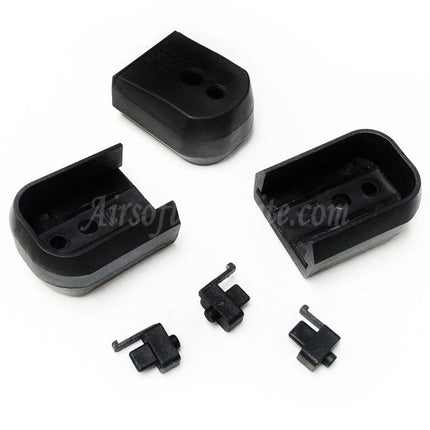 PTS Lot de 3 plaques de base de chargeur améliorées pour pistolet KJW EMG Tokyo Marui Hi-Capa GBB Noir