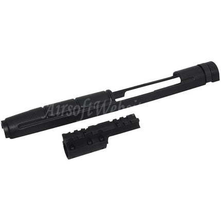 G&P 20mm Top Rail Barrel Top Cover Scouting Type Scope Mount Base For G&P Tokyo Marui M14 Series Rifles Airsoft Black