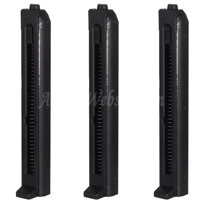 Airsoft Website 3pcs 11rd Magazine For Well G295 Semi Auto Non-Blowback M11A1 CO2 SMG Rifles Black