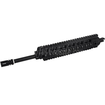 E&C Aluminum SR15 RAS Handguard Rail System Front Set with 16 Inches Outer Barrel For M4 M16 Series AEG Rifles Airsoft Black
