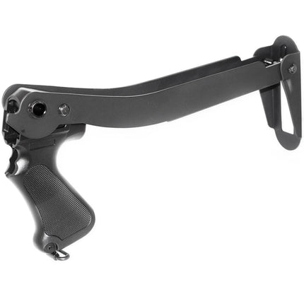 Crosse pliante en métal CYMA avec poignée en plastique pour fusil de chasse CYMA série M870 Airsoft Noir