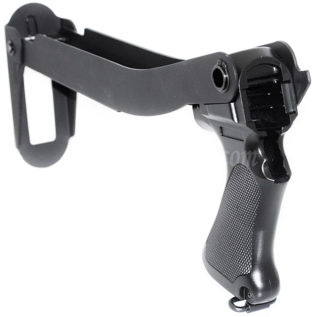 Crosse pliante en métal CYMA avec poignée en plastique pour fusil de chasse CYMA série M870 Airsoft Noir
