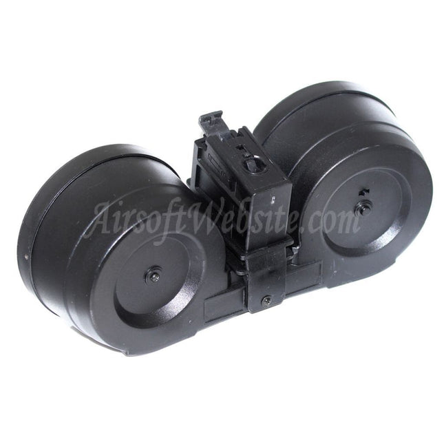 BATTLEAXE 2500rd Drum Magazine Electric C-Mag For G36 Series AEG Rifles Airsoft Black