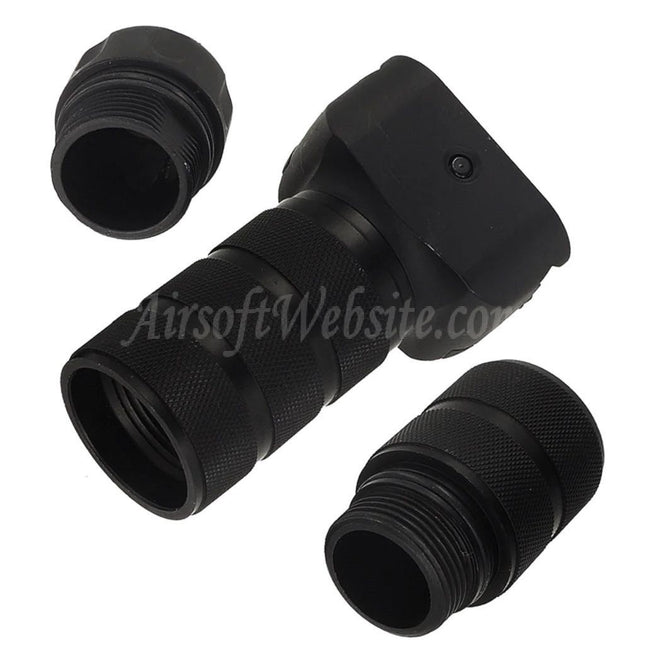 Poignée modulaire verticale de combat en aluminium style Troy pour rail Picatinny 20 mm, noire, pour Airsoft