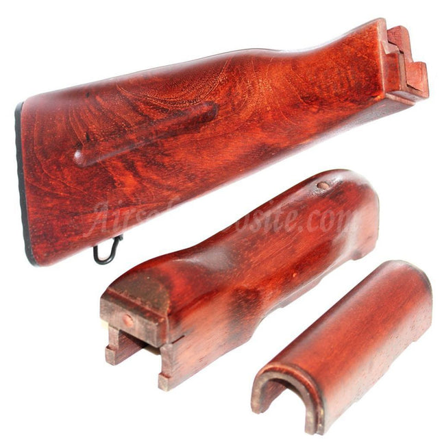 Kit garde-main et crosse en bois APS pour fusils APS Matrix D-Boys CYMA Golden Eagle JG Tokyo Marui série AK74 AEG Airsoft