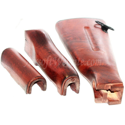 Kit garde-main et crosse en bois APS pour fusils APS Matrix D-Boys CYMA Golden Eagle JG Tokyo Marui série AK74 AEG Airsoft