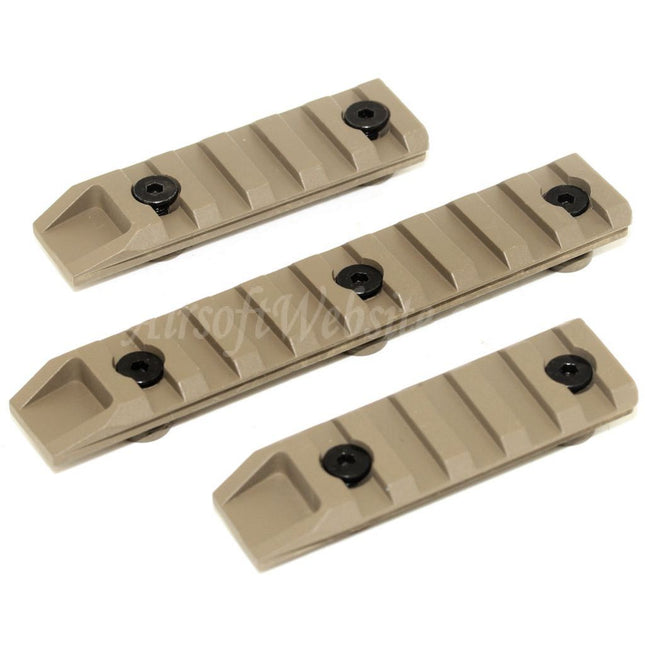 Site web Airsoft : ensemble de 3 rails Keymod UXR4 67 mm/67 mm/102 mm, couleur beige