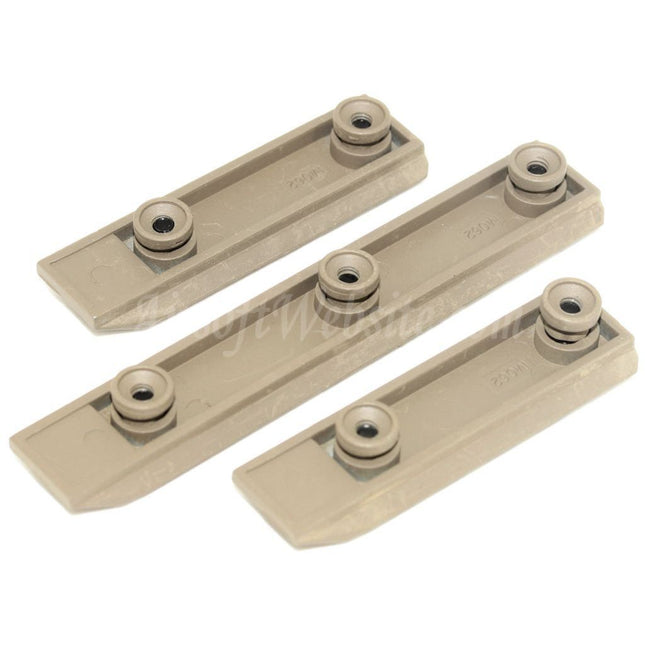 Site web Airsoft : ensemble de 3 rails Keymod UXR4 67 mm/67 mm/102 mm, couleur beige