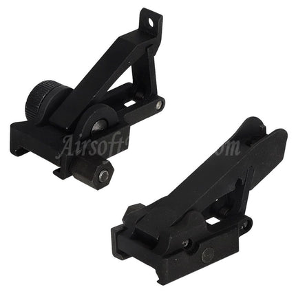 Airsoft Website Metal Mangone Flip Up Front Rear Sight For 20mm Picatinny Rail Rifles