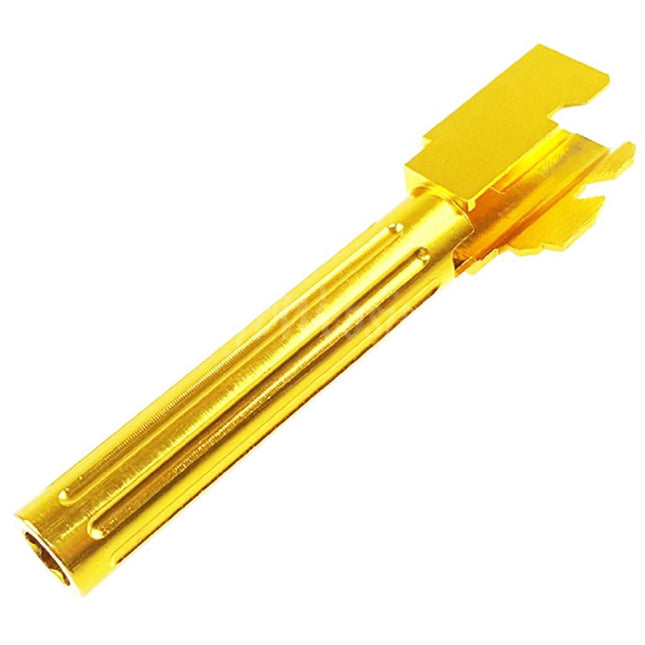 5KU CNC Aluminum Outer Barrel Type 2 For Tokyo Marui G17 Series GBB Pistols Airsoft Gold