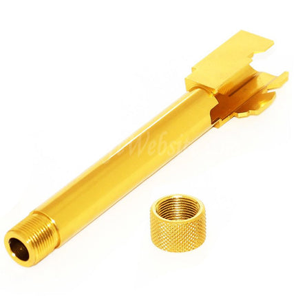 5KU CNC Aluminum Outer Barrel Type 1 with -14mm CCW Counter-Clcokwise Thread Cover For Tokyo Marui G17 GBB Pistols Airsoft