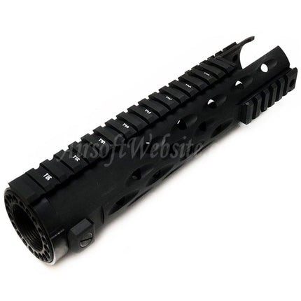 Système de rail de garde-main 5KU 236 mm TJ Competition Series (découpe carabine) pour fusils Tokyo Marui M4 M16 AEG Airsoft Noir