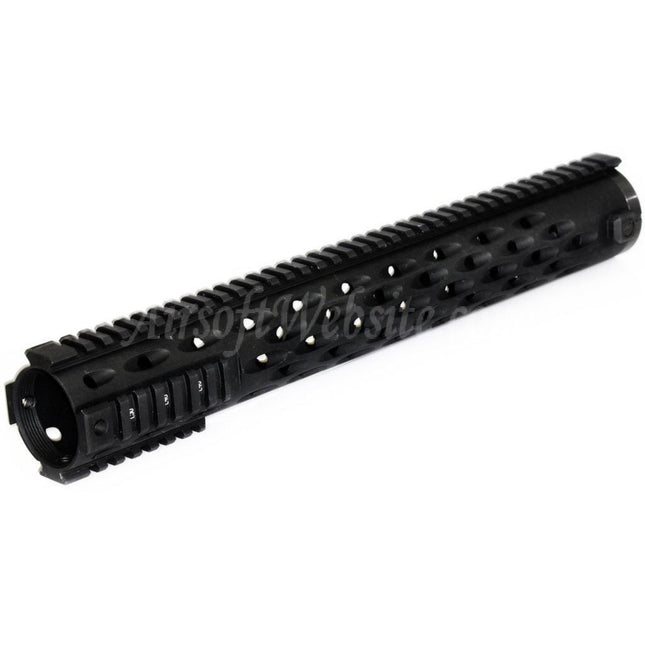 Garde-main flottant 5KU 380 mm TJ style compétition, système de rails à 4 côtés pour fusils AEG GBB série M4 M16, noir