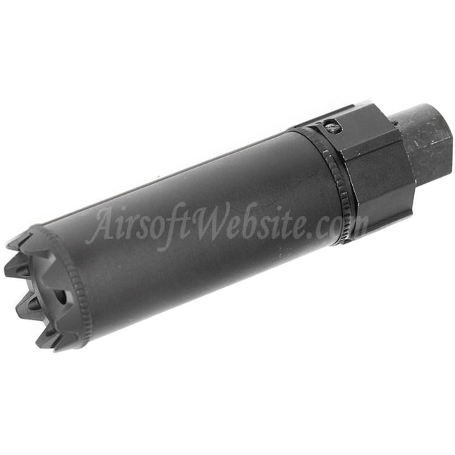 5KU Socom Mini Monster QD Suppressor Silencer with Flash Hider For -14mm CCW Counter-Clockwise Thread Barrel Rifles Airsoft Black
