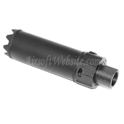 5KU Socom Mini Monster QD Suppressor Silencer with Flash Hider For -14mm CCW Counter-Clockwise Thread Barrel Rifles Airsoft Black
