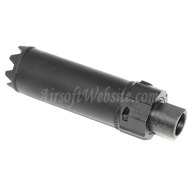 5KU Socom Mini Monster QD Suppressor Silencer with Flash Hider For -14mm CCW Counter-Clockwise Thread Barrel Rifles Airsoft Black