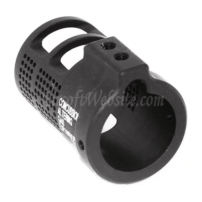 5KU Aluminium CAGE Blast Diverter Flash Hider Für -14mm CCW Gegen den Uhrzeigersinn Gewinde Barrel Gewehre Airsoft Schwarz