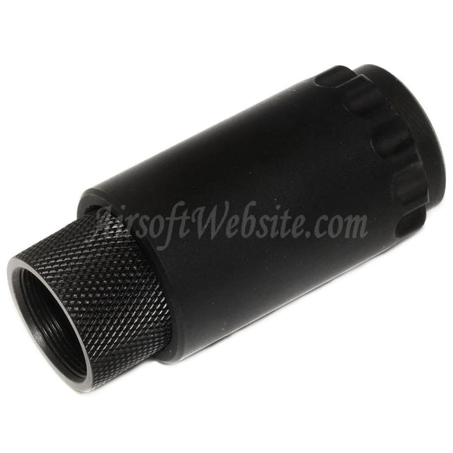 5KU 7.62 Kegelmontage Flash Comp und Blast Shield Flash Hider für -14 mm CCW-Gewehre mit gegen den Uhrzeigersinn gerichtetem Gewindelauf, Airsoft, Schwarz