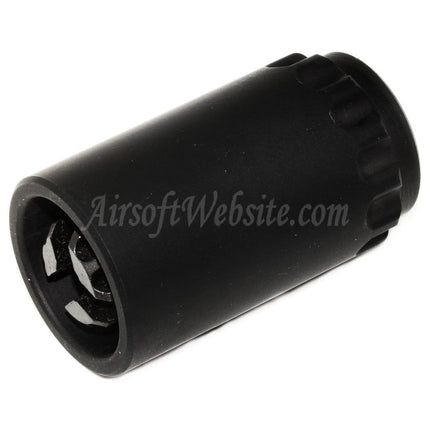 5KU 7.62 Kegelmontage Flash Comp und Blast Shield Flash Hider für -14 mm CCW-Gewehre mit gegen den Uhrzeigersinn gerichtetem Gewindelauf, Airsoft, Schwarz