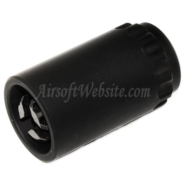 5KU 7.62 Kegelmontage Flash Comp und Blast Shield Flash Hider für -14 mm CCW-Gewehre mit gegen den Uhrzeigersinn gerichtetem Gewindelauf, Airsoft, Schwarz