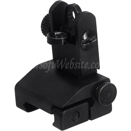 Site web Airsoft : viseur arrière rabattable en alliage métallique pour fusils à rail Picatinny de 20 mm