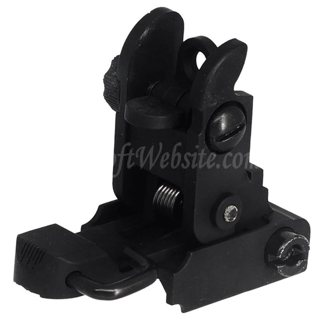 Site web Airsoft : viseur arrière rabattable en plastique M4SS pour fusils à rail Picatinny de 20 mm