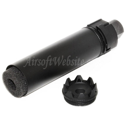 5KU 175mm SOCOM RC Monster QD Silencer Suppressor with Flash Hider For -14mm CCW Counter-Clockwise Thread Barrel Rifles Airsoft Black