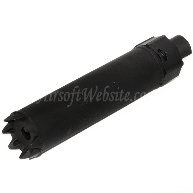 5KU 170mm/191mm SOCOM MG Monster QD Suppressor Silencer with Flash Hider For -14mm CCW Counter-Clockwise Thread Barrel Rifles Airsoft Black