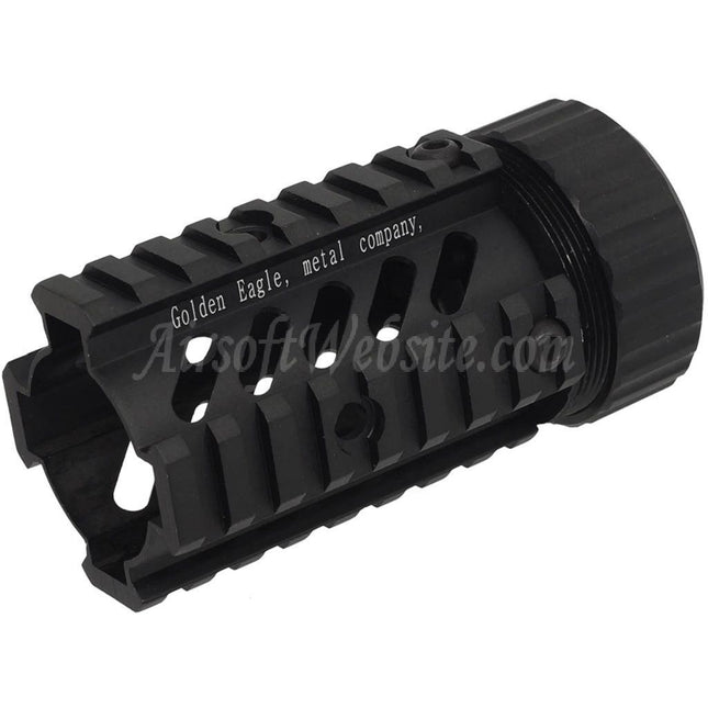 Golden Eagle 4-Sides 8-Slots Rails Short Type Stubby Free Float RIS Handguard Rail System For M4 M16 Series AEG Rifles Airsoft Black