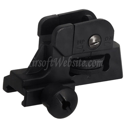 Airsoft Website Metal Alloy CQB LMT Rear Sight For 20mm Picatinny Rail Rifles