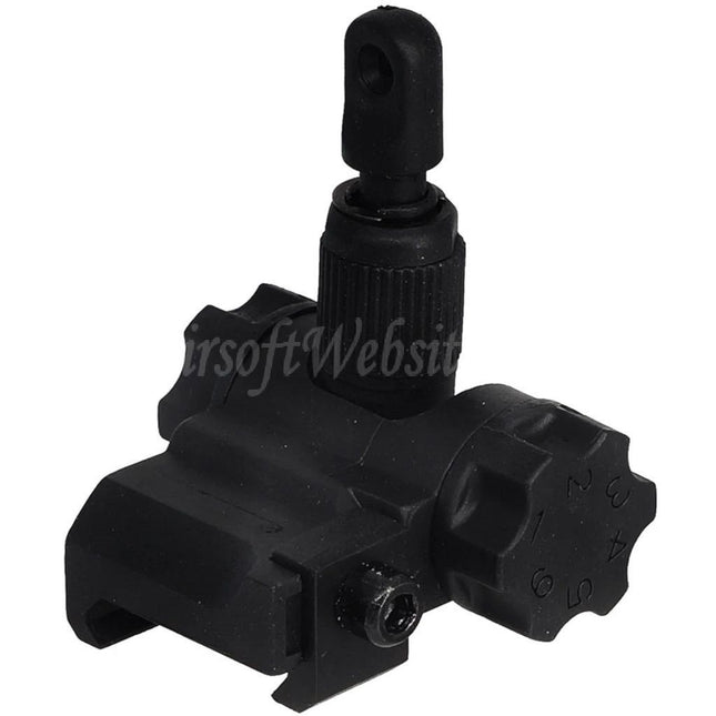 Mire arrière en plastique SCAR pour fusils à rail Picatinny de 20 mm (site web Airsoft)