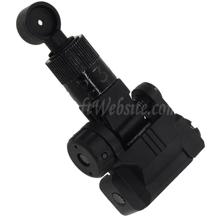 Site web Airsoft : Micro viseur arrière en alliage métallique de style KAC pour fusils à rail Picatinny de 20 mm