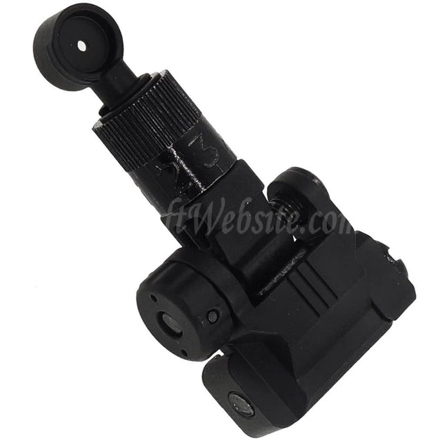 Site web Airsoft : Micro viseur arrière en alliage métallique de style KAC pour fusils à rail Picatinny de 20 mm