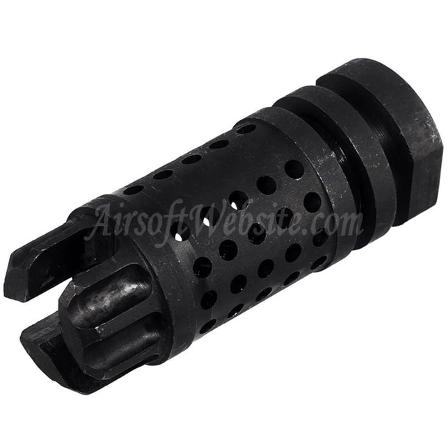 5KU M4SD II Flash Hider For -14mm CCW Counter-Clockwise Thread Barrel Rifles Airsoft Black
