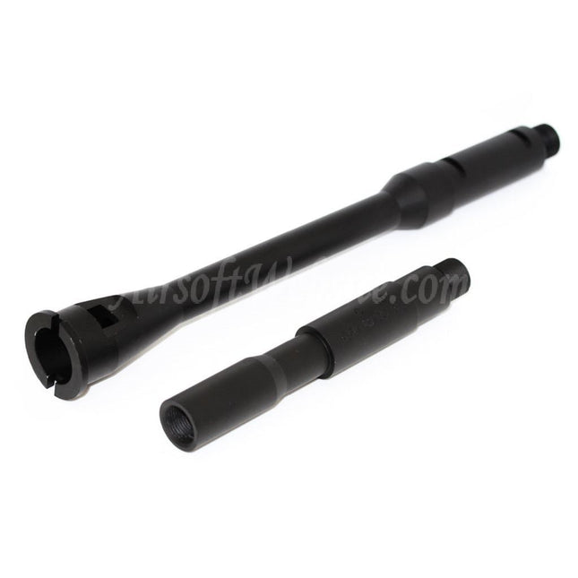 5KU 14.5" Aluminium M4A1 Outer Barrel -14mm CCW Counter-Clockwise Thread For WA M4 M16 Series GBB Rifles Airsoft Black