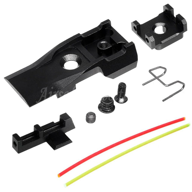 AIP CNC Aluminum Adjustable Rear Sight Set For Tokyo Marui Hi-Capa 5.1 Series GBB Pistols Airsoft