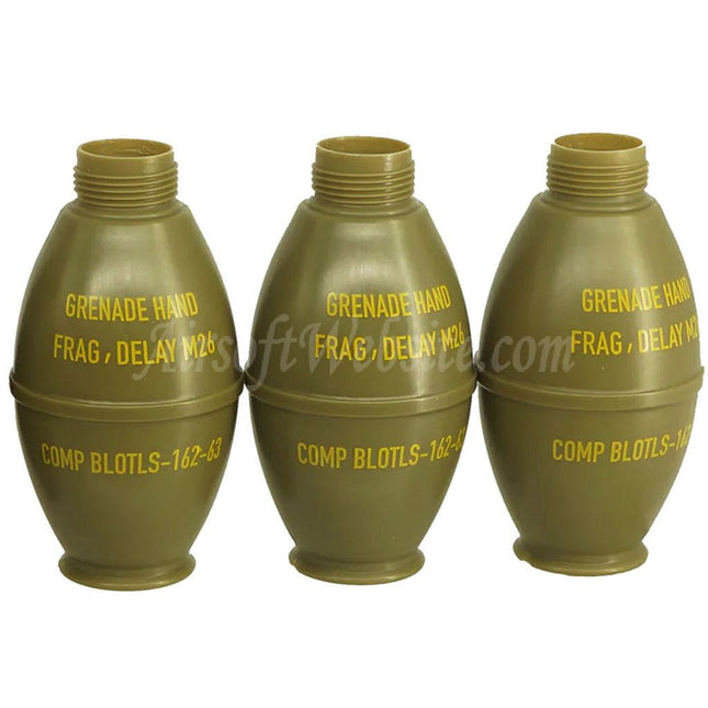 APS HAKKOTSU 3pcs Thunder B Co2 Sound Grenade Lemon Shape Shell Bottle Package with Core