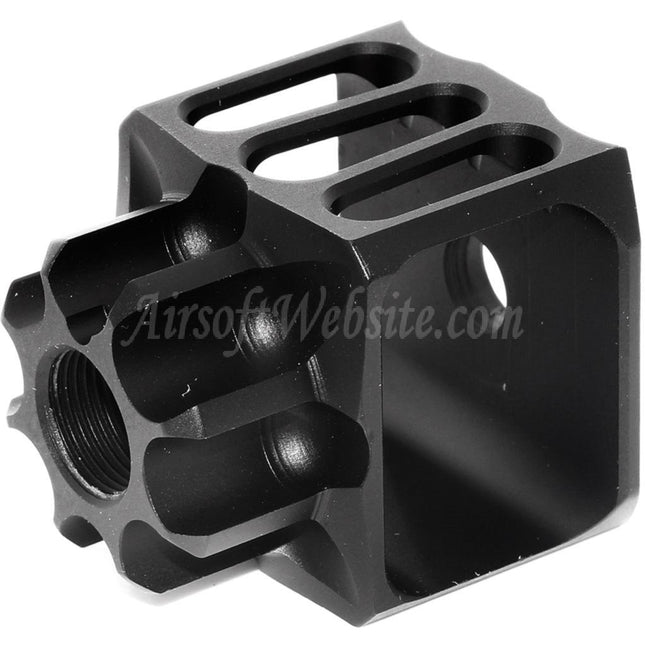 5KU CNC Aluminium LAF-28 Stil Mündungsbremse Flash Hider Für -14mm CCW Gegen den Uhrzeigersinn Gewinde Lauf Gewehre Airsoft Schwarz