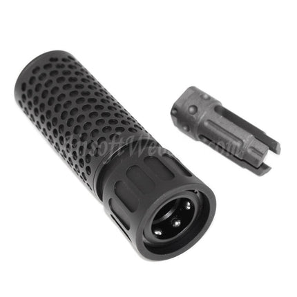 5KU 125mm 5" Inches KAC Style QDC/CQB Suppressor Silencer with Flash Hider For -14mm CCW Counter-Clockwise Thread Barrel Rifles Airsoft