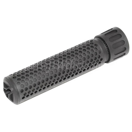 Silencieux QDC/CQB 5KU 179 mm 7 pouces style KAC avec cache-flamme pour fusils à canon fileté antihoraire -14 mm CCW Airsoft