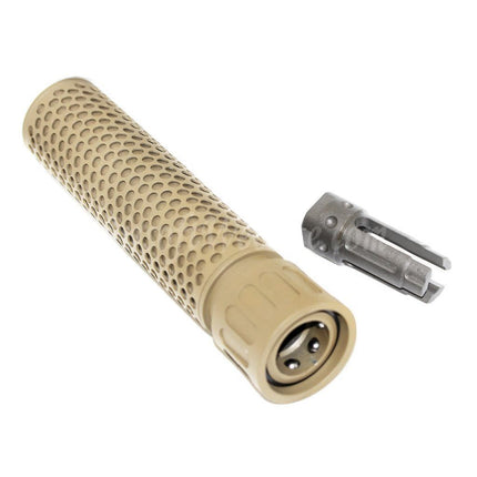 Silencieux QDC/CQB 5KU 179 mm 7 pouces style KAC avec cache-flamme pour fusils à canon fileté antihoraire -14 mm CCW Airsoft