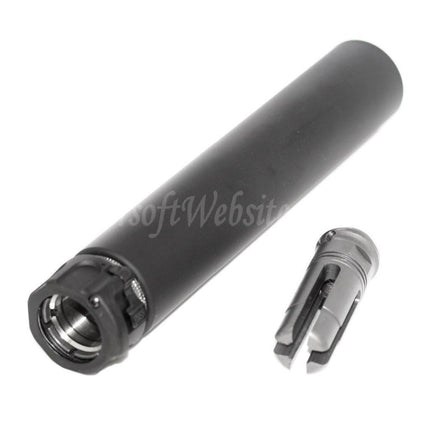 5KU 213mm SOCOM762 RC Suppressor Silencer with Flash Hider For -14mm CCW Counter-Clockwise Thread Barrel Rifles Airsoft