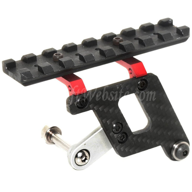 Rail de montage de lunette de visée en carbone 5KU Shooters pour pistolets GBB Tokyo Marui Hi-Capa Series Airsoft