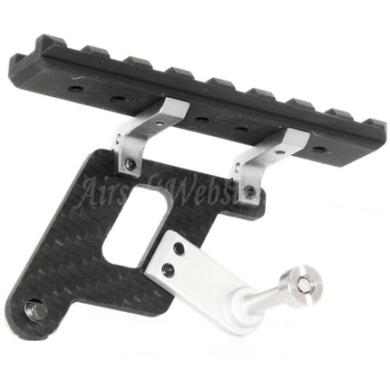 Rail de montage de lunette de visée en carbone 5KU Shooters pour pistolets GBB Tokyo Marui Hi-Capa Series Airsoft