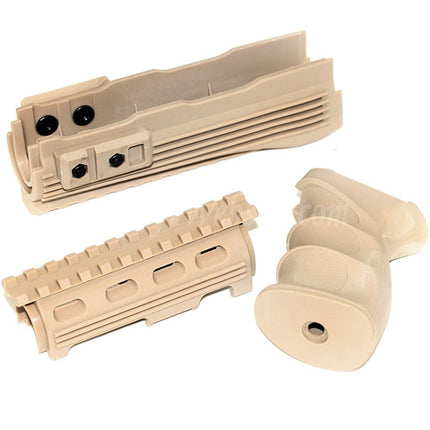 CYMA Upper Lower Handguard Rail System Pistol Grip Set For AK47 Series AEG Rifles Airsoft