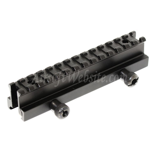 Support de montage mini-élévateur transparent pour rail de 20 mm, 14 emplacements, 20 mm, noir, pour Airsoft
