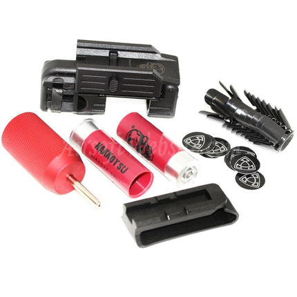 Mini-lanceur APS Smart Shot avec douille, adaptateur de cylindre de paintball, bourre, papier d'étanchéité et boucle de ceinture